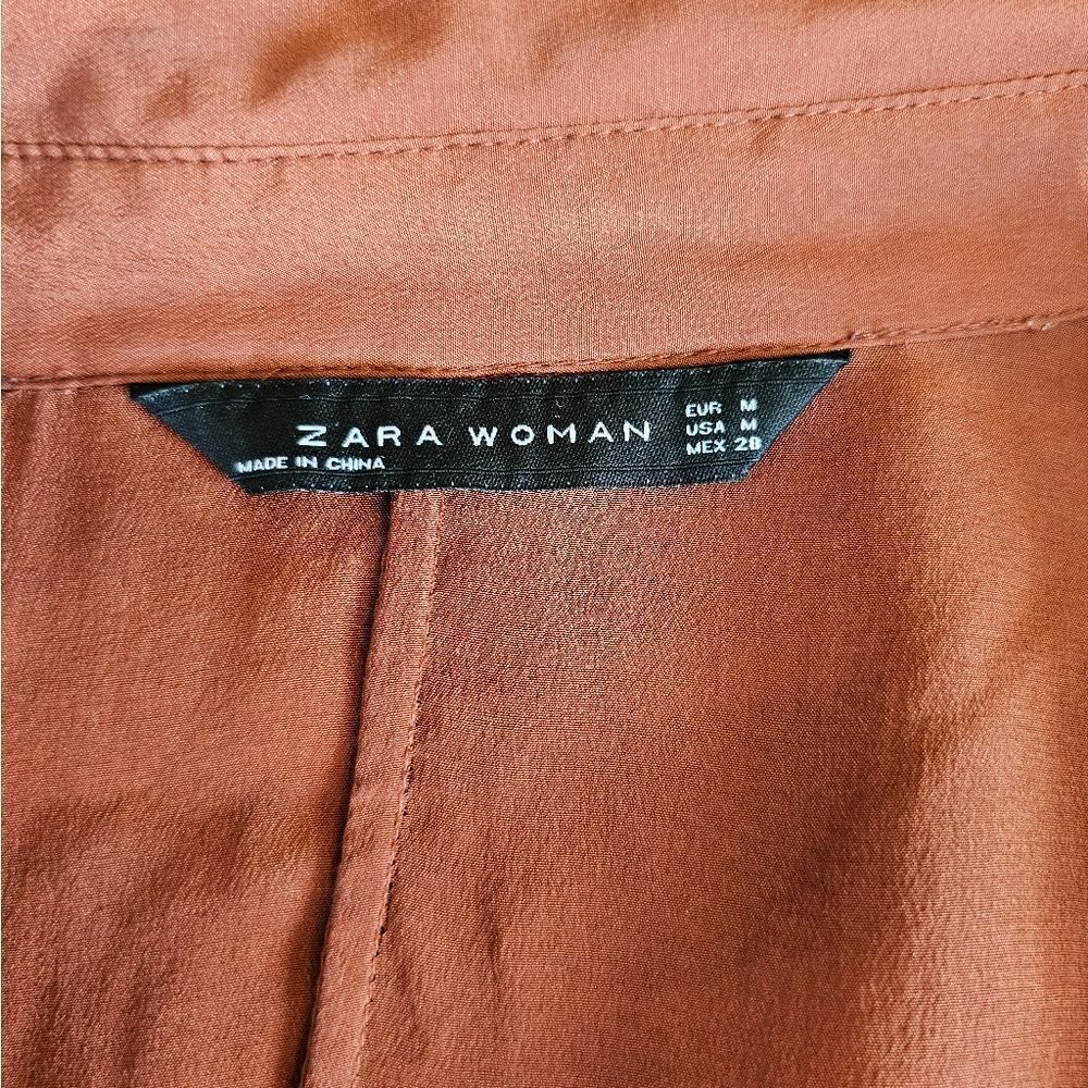 Brown Button-Up Blouse - Picture 4 of 6